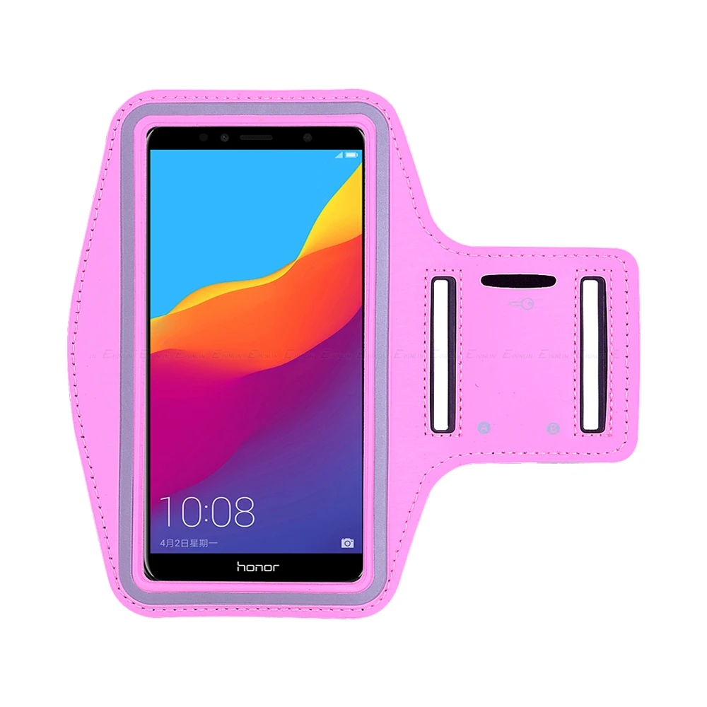 Розовый Чехол на руку для HuaWei Honor 9X Premium 5C 6 6A 6C 7A 7C 7S 7X 8A 8C 8S 8X Max Pro Play 3 3e Sport Running Gym Phone Bag - Цвет: Розовый