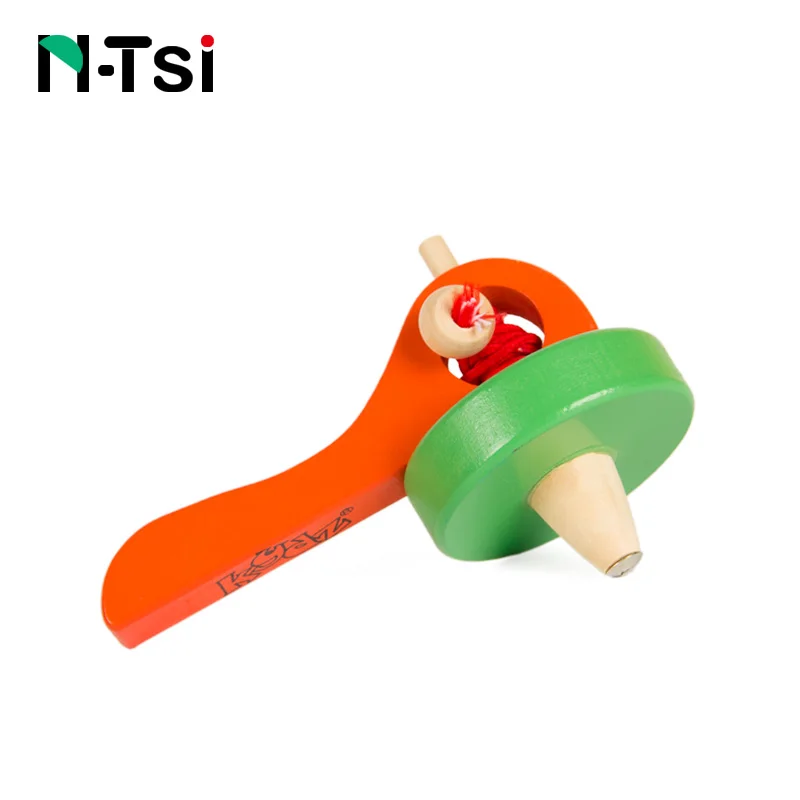 Green Hand Spinning Детские деревянные вращающиеся игрушки, красочные забавные Классические игрушки для детей, подарки для родителей и детей, танцевальный клоун - Цвет: Green Hand Spinning