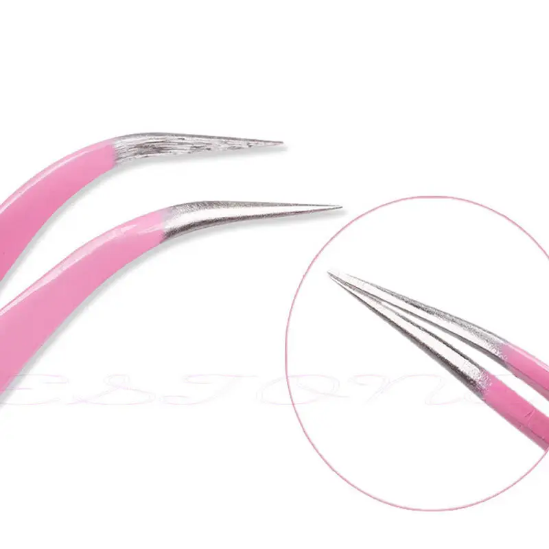 2 шт. новые розовые бигуди для глаз прямые изогнутые индивидуального наращивания