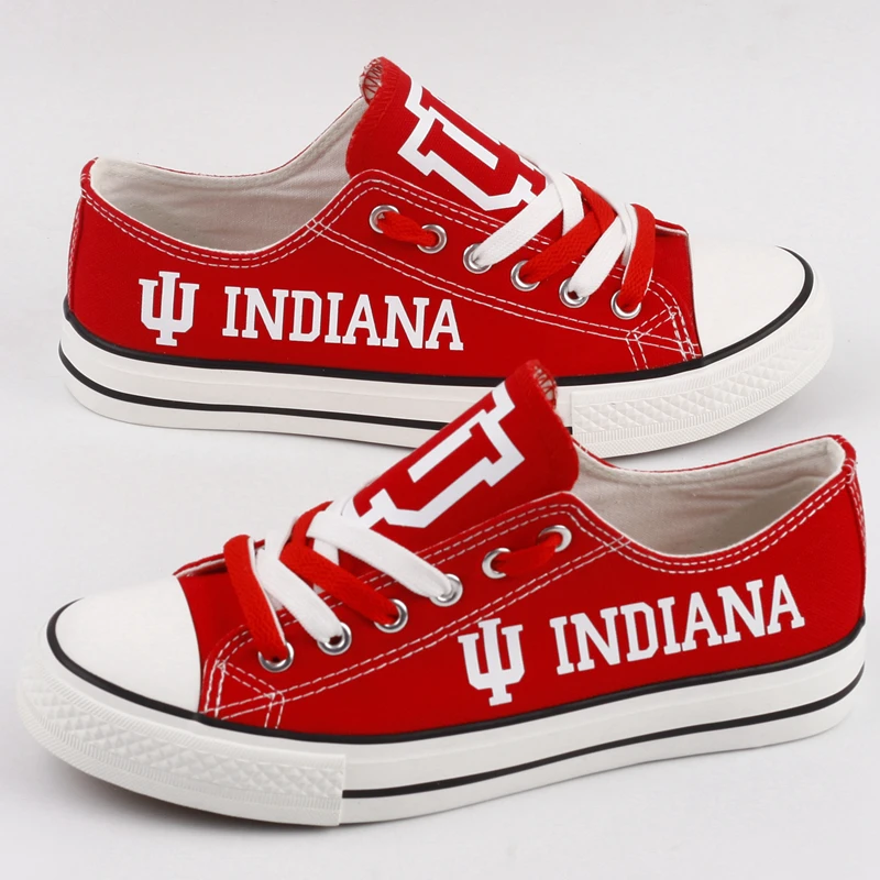 Индианская команда Университета дизайн низкие Туфли из красной парусины