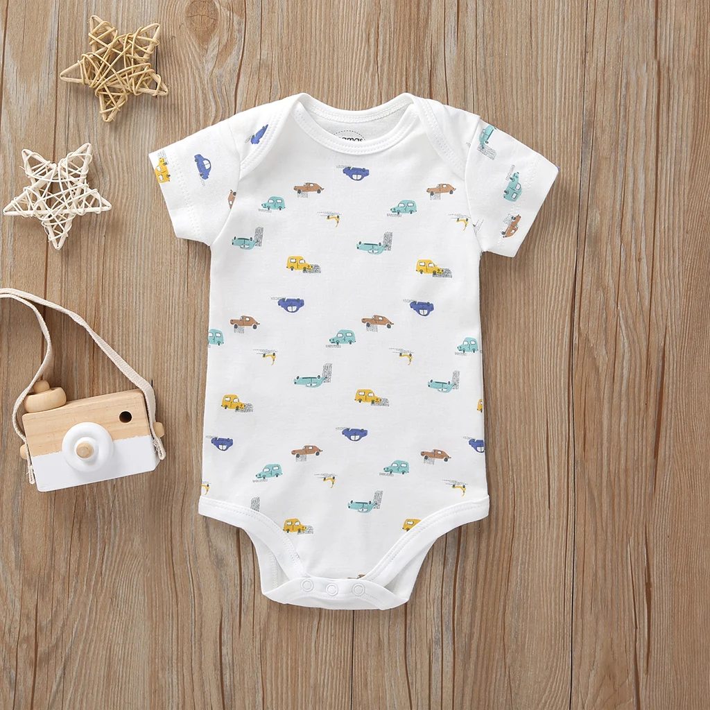 5 шт./компл. для маленьких мальчиков летняя одежда новое поступление боди с