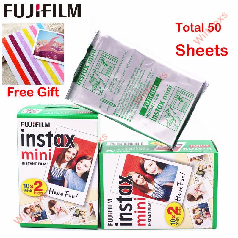 Оригинальная фотобумага Fuji Fujifilm Instax Mini 8 с белыми краями для мини 9 7s 90 25 55 Share SP-1 instant camera 50 листов