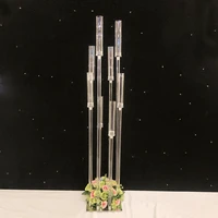 4pcslot candlestick metal candle holders transparent road lead candelabra table centerpiece gold candelabrum stand pillar g0501