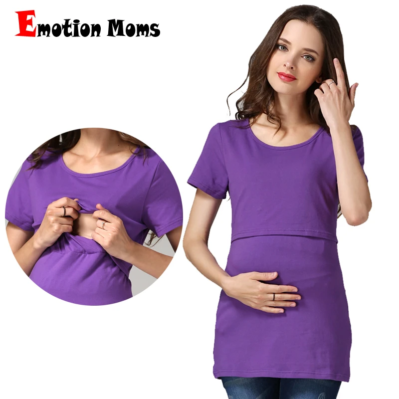 Летние топы для беременных Emotion Mommy футболка лактации Одежда и кормящих мам