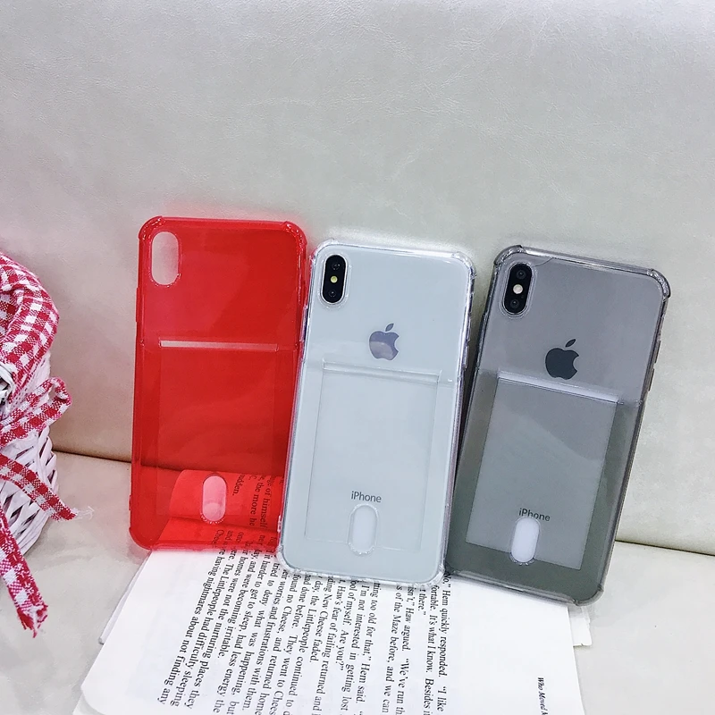 Толстый прозрачный синий чехол из ТПУ для iPhone XS MAX XR 5 6 7 6splus плотная резинка