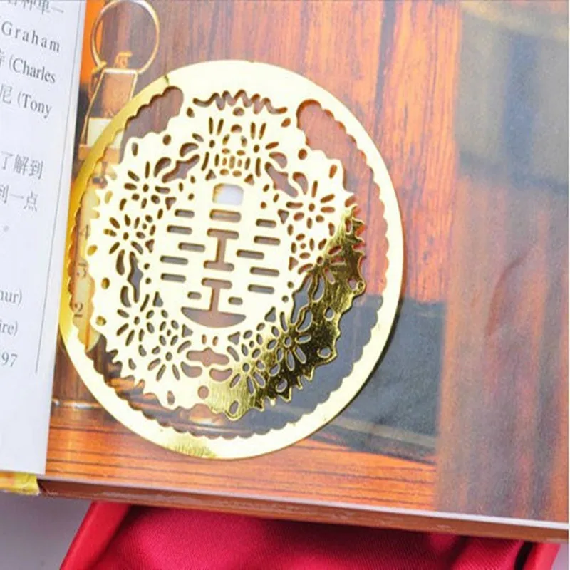

Free Shipping 200 pcs Chinese creative wedding gift wedding marriage in return a small gift Double Happiness bookmark