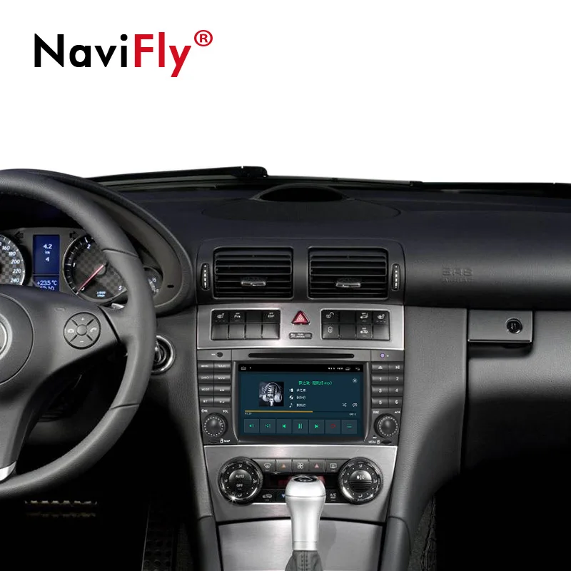 Navifly Android9.1 RDS DVR DAB+ автомобильный DVD мультимедийный плеер для Mercedes W203 android C200 C230 C240 C320 C350 CLK W209