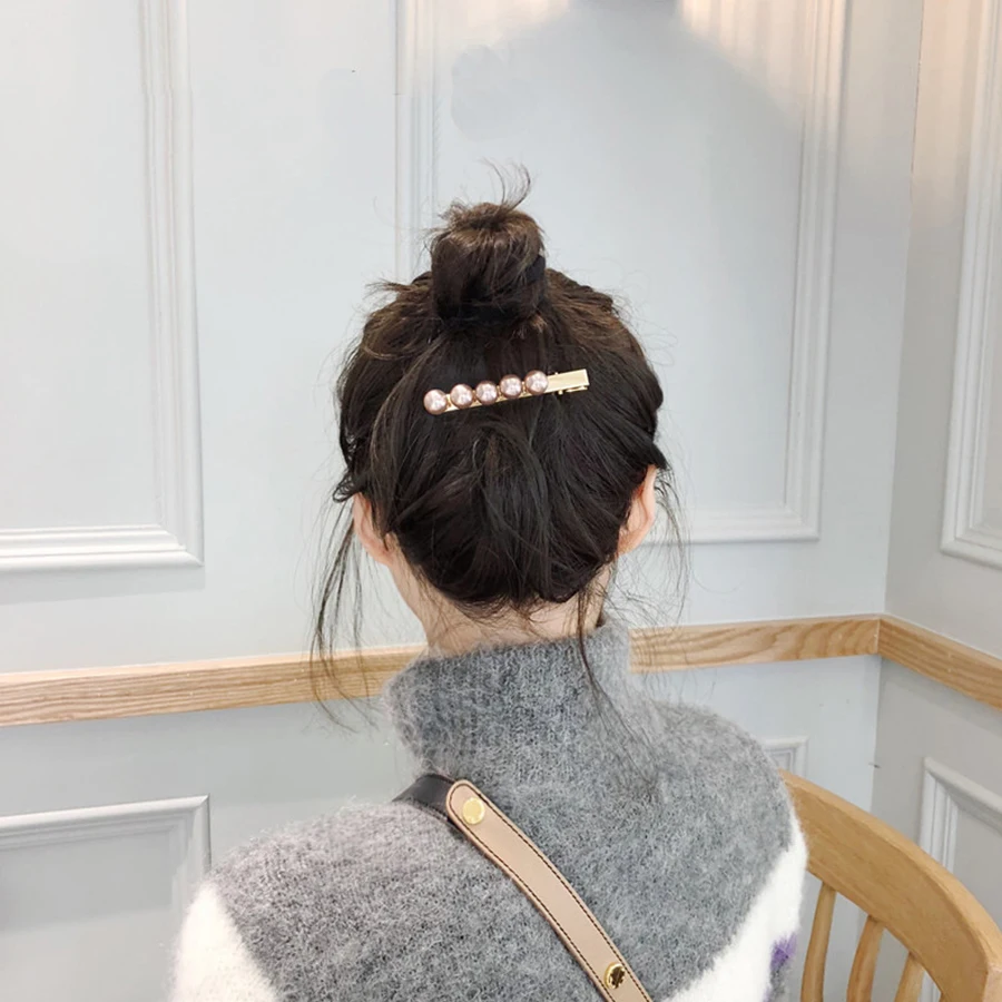 Модные Шпильки с жемчугом для девочек barrettes заколка волос зажим ювелирные
