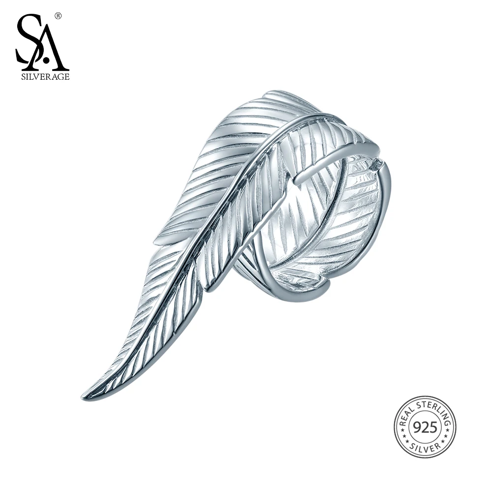 Женское кольцо из серебра 925 пробы с регулируемым пером | Украшения и аксессуары