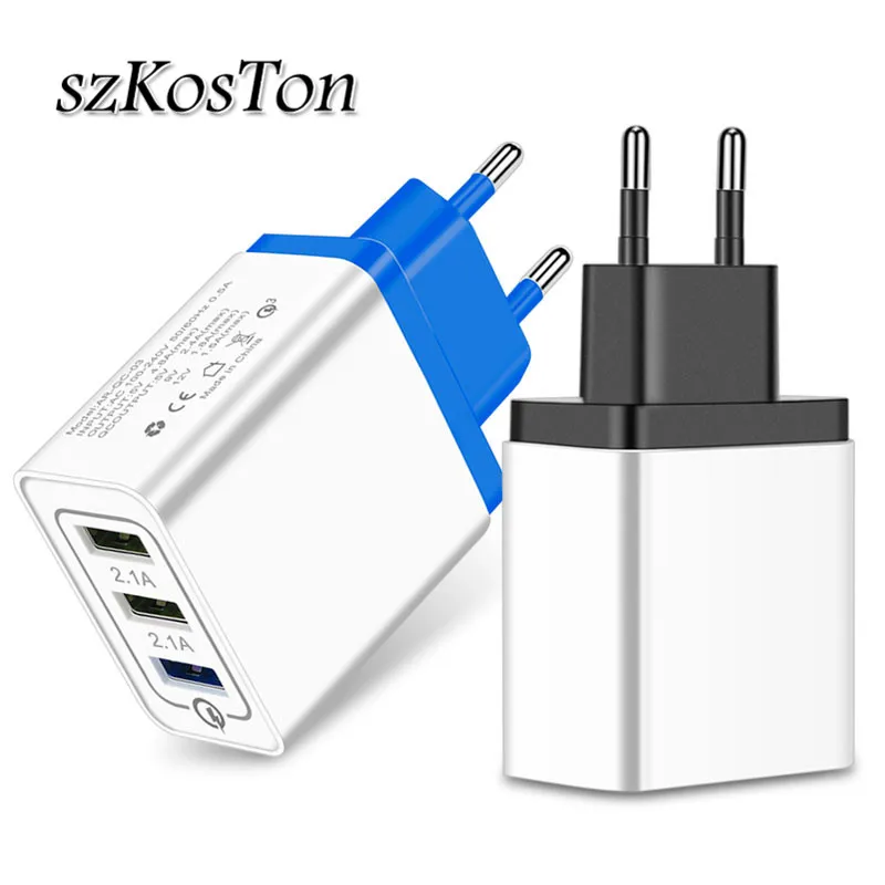 USB Charger quick charge 3.0 QC3.0 Fast Charging Adapter For iPhone Samsung Xiaomi Mobile Phone EU Plug Wall | Мобильные телефоны и