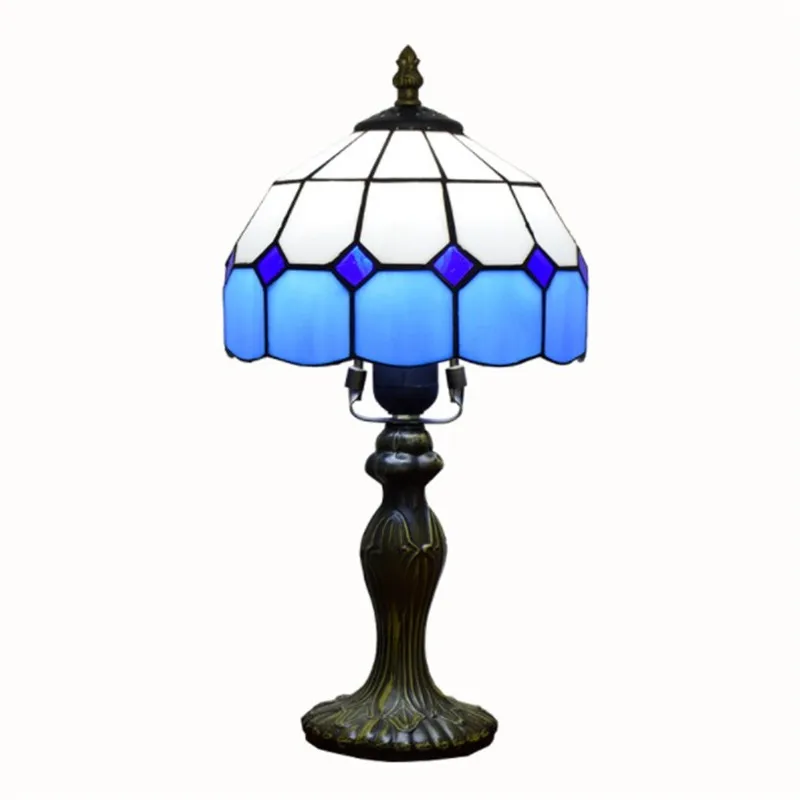 

E27 Stained Glass Lampshade Bedroom Bedside Vintage Table Lamp Light Fixtures Mediterranean Decor Turkish Mosaic Lamps