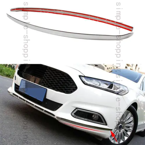 

2pcs Steel Front Bumper Decoration Trim Cover For Ford Fusion Mondeo 2013-2016