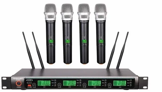 G-900H 4*100 канальный UHF беспроводной ручной микрофон (10 наборов) Бесплатная доставка