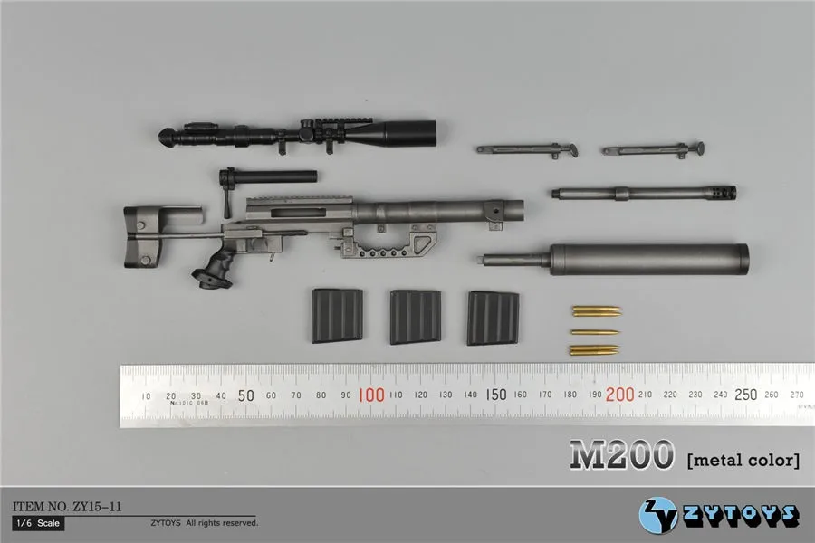 За послепродажное 1/6 весы M200 Снайпер модель винтовки ZY15 11 черного листового