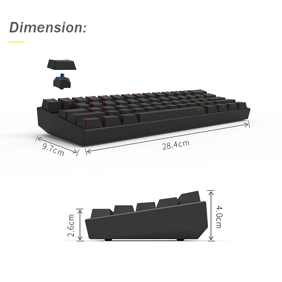 Anne Pro2 Kailh коробка переключатель мини Портативная 60% механическая клавиатура Беспроводная bluetooth 4,0 тип-c RGB Obins переключатель игровая клавиатура