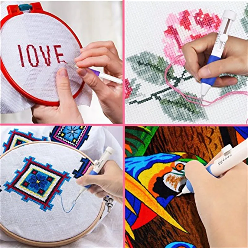 Магия вышивки ручка удар набор игл Craft нитки для тыкать крест инструмент
