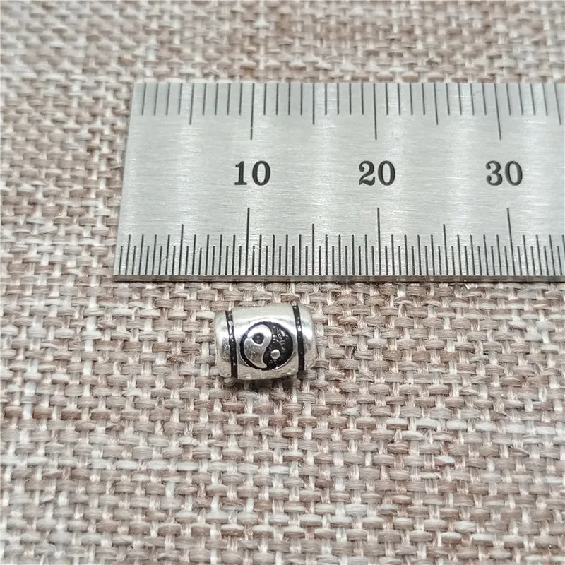 5 шт. зеркальные серебряные бусины Taichi разделители для йоги медитации браслета