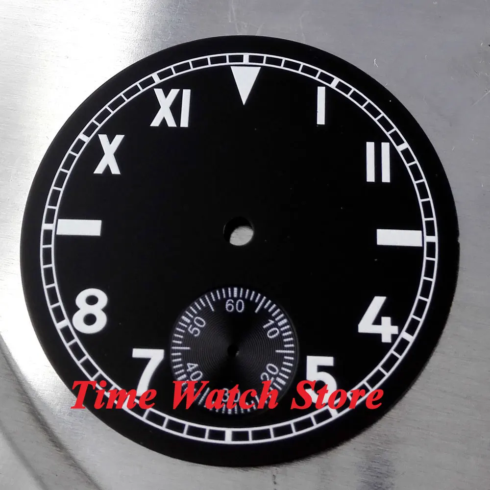 38 9 мм черный циферблат California fit 6498 часовой светящиеся белые отметки D10|watch dial|watch