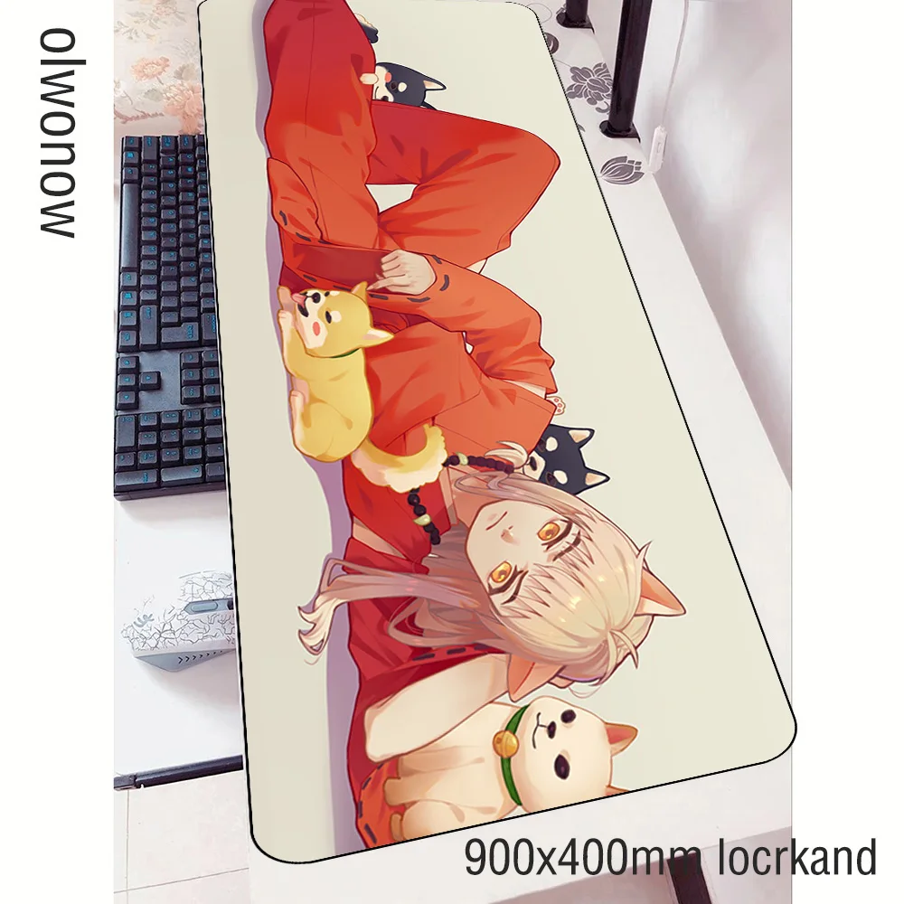 Игровой коврик для мыши inuyasha большой 90x40 см ноутбука игровой с HD печатью коврики