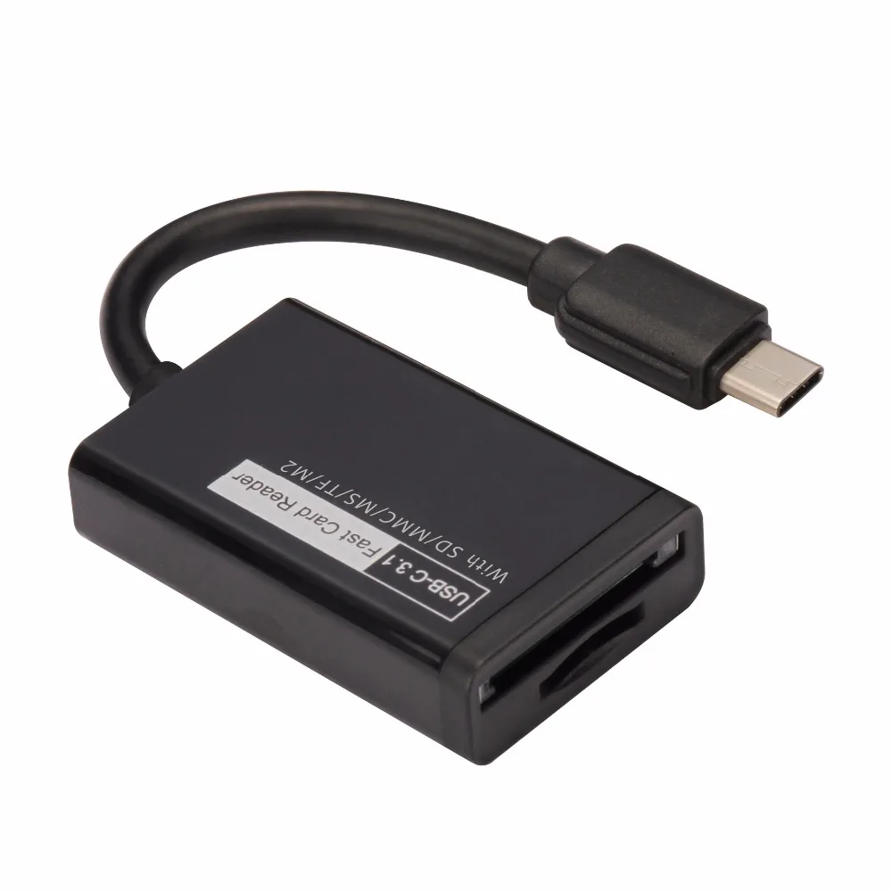 Superspeed USB 3 0 Стандартный (5 Гбит/с) Type C OTG кардридер с двумя слотами для карт памяти