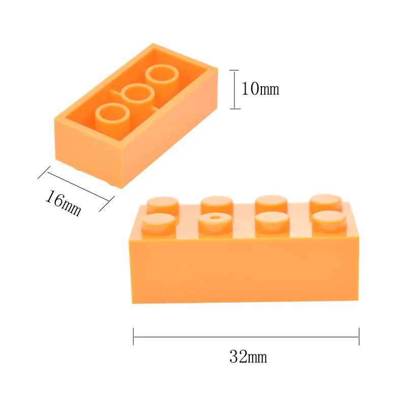 DIY блоки Мини Строительные кирпичные игрушки 2X4 high 100 шт./партия Duplo кубики для