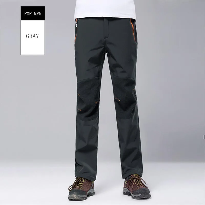 2018 Зимние флисовые Водонепроницаемый Для мужчин Пеший Туризм брюки Открытый