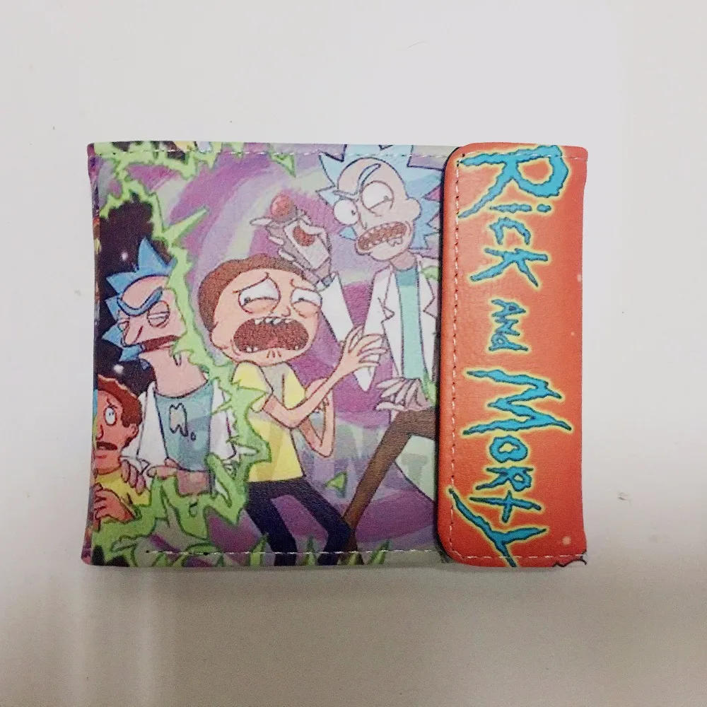 Cartoon wallet rick and morty short youth man woman W1130J | Багаж и сумки