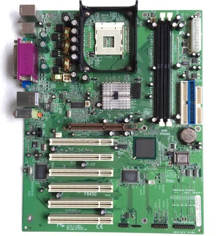 100% OK оригинальный IPC плата 886LCD/ATX F845G 845 промышленных материнских плат с Процессор