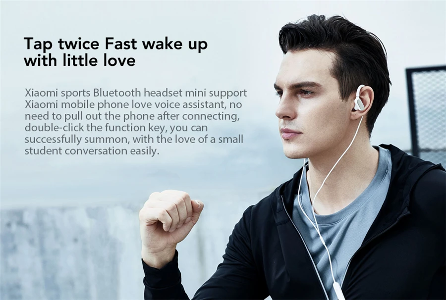 Оригинальные Xiaomi mi спортивные bluetooth-наушники Youth mi ni, стерео гарнитура, водонепроницаемые V4.1 беспроводные наушники-вкладыши с mi c