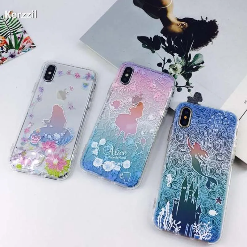 Чехол для телефона с изображением принцессы русалки Kerzzil чехол iPhone 8 6 7 6s plus iphone X