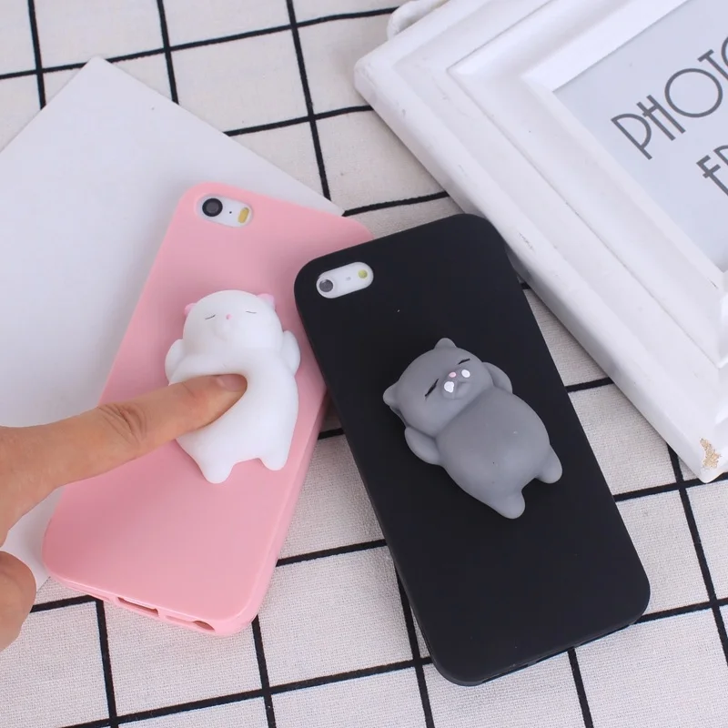 Чехол для снятия стресса iPhone 7 7S Plus мягкий силиконовый чехол с изображением панды