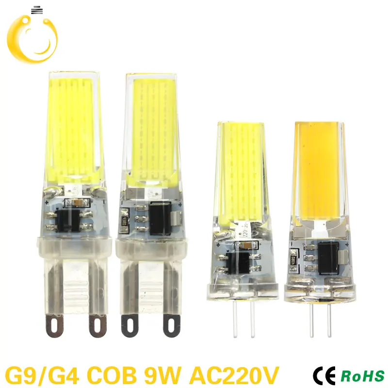 G9 G4 Светодиодная лампа 220В 9 Вт COB SMD Led освещение лампы заменить галогенные