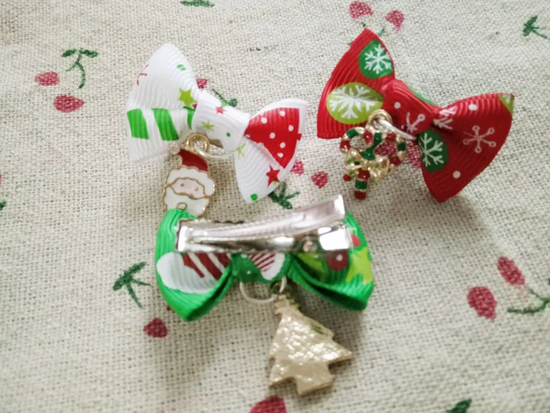 Рождественские банты для груминга собак и кошек милые аксессуары щенков котят 20