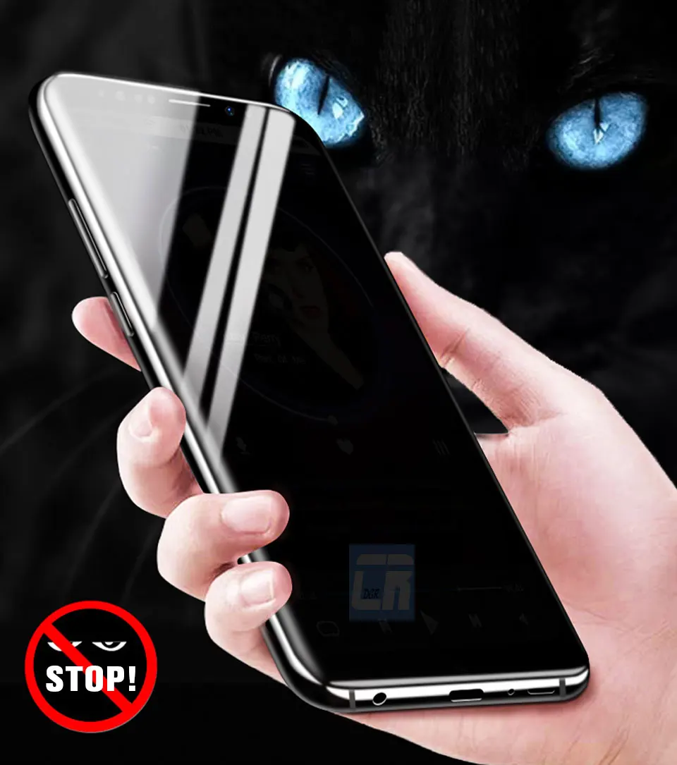 3D полностью изогнутое антишпионское закаленное стекло для samsung Galaxy S10 S9 S8 Plus Note 8 9 10 Plus Защитное стекло для экрана
