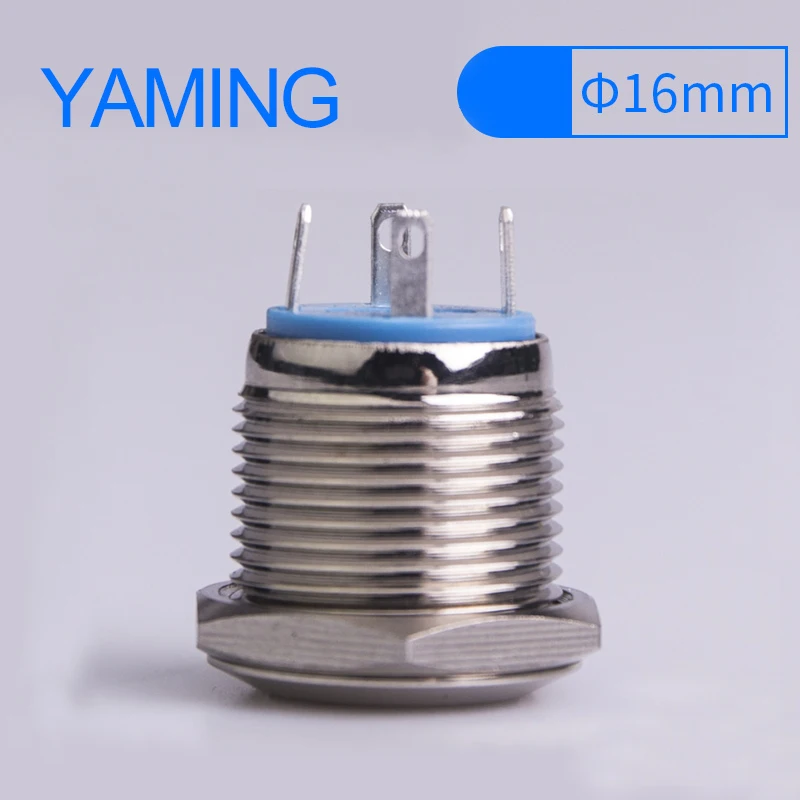 Кольцевая подсветка из нержавеющей стали плоский переключатель 16 мм IP65 1NO