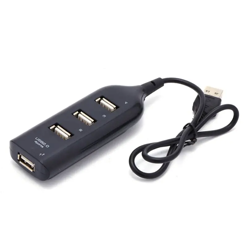 

High Speed Micro Mini 4 Ports 2.0 USB HUB splitter Adapter For Laptop PC Notebook Receiver Computer Peripherals Accessories