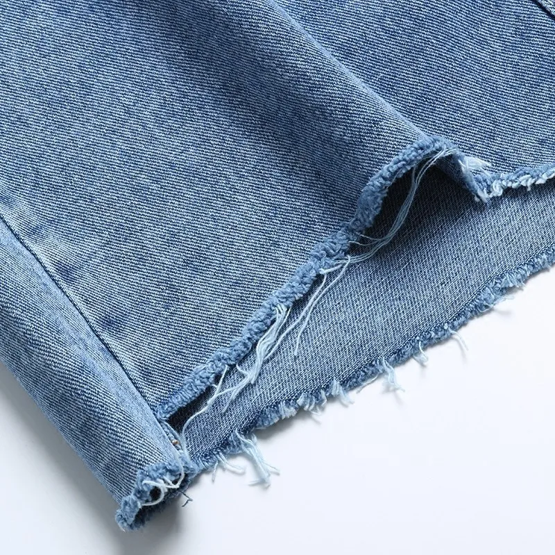 Sexy High Waist Cowboy Skirts Blue Bodycon A-line Jean Skirt Women Summer Knee-Length Denim | Женская одежда