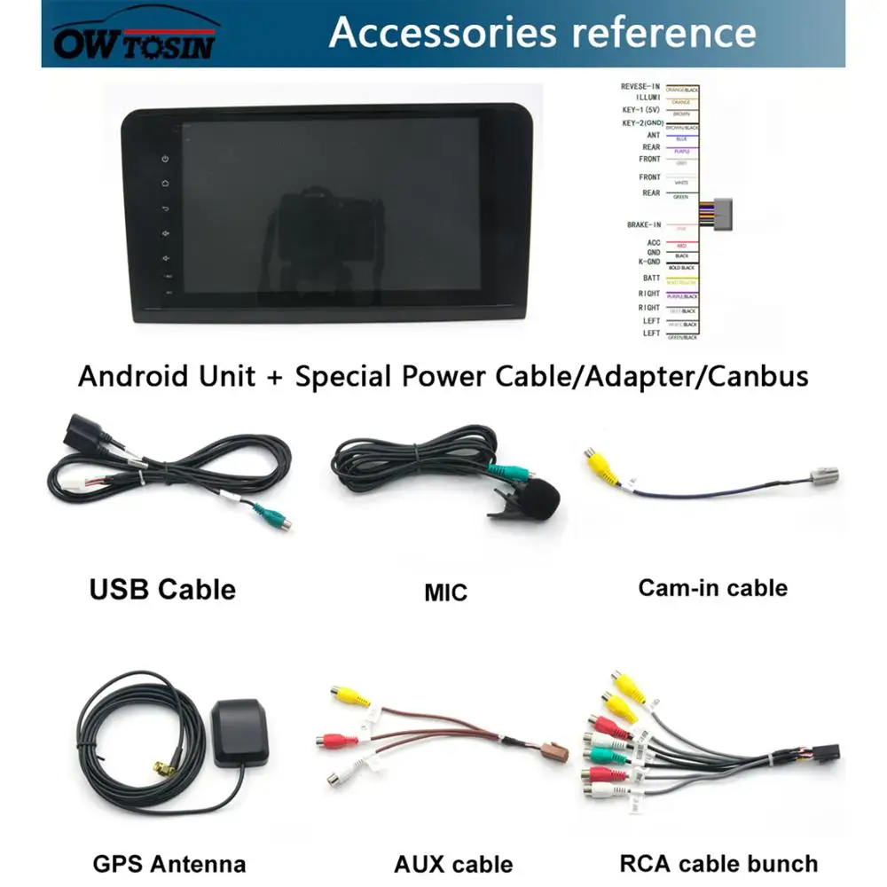 Автомобильный DVD-плеер 9 &quotIPS Android 0 8 ядер 4 Гб + 64 ГБ для Mercedes Benz ML GL Class W164 X164 ML350 ML500