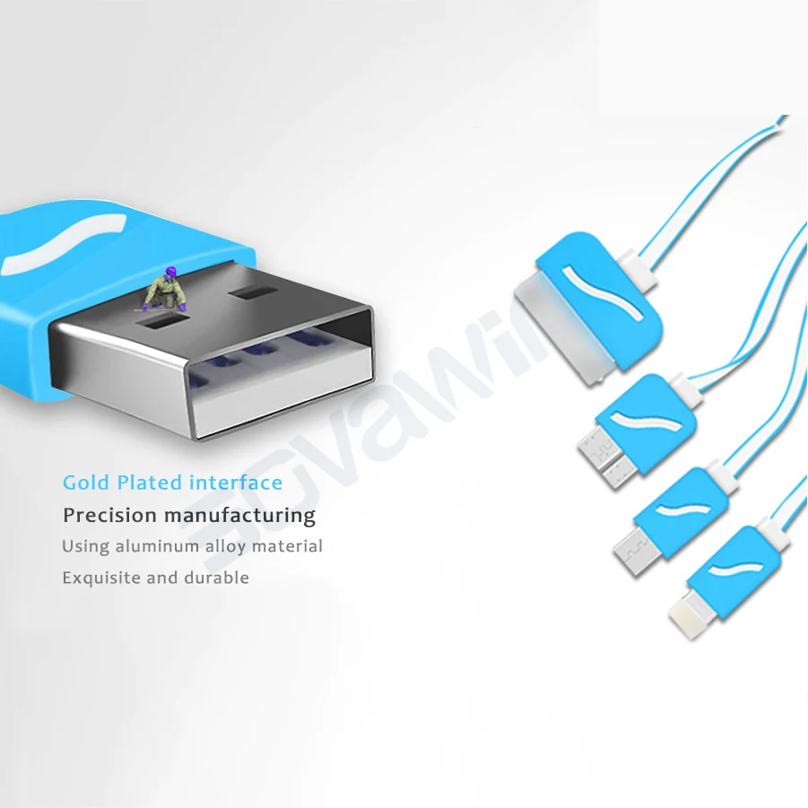 Выдвижной 4 в 1 кабель Micro USB зарядное устройство через для Lightning 8pin IPhone 6 samsung Note3