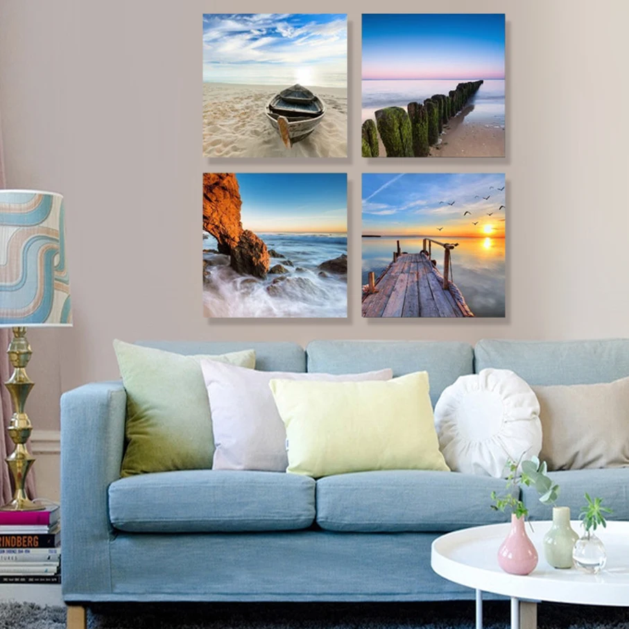 4 шт. настенные панели для рисования на холсте|modular pictures|4 piece canvas artcanvas art |
