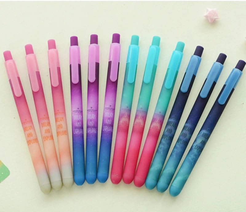 1 шт. гелевая ручка с милой звездой Галактики креативное пространство желе черные