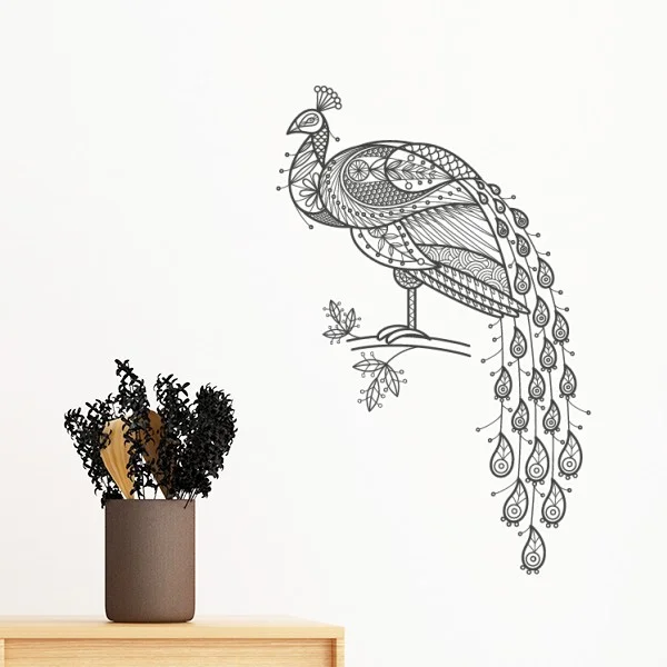 Яркие съемные настенные Стикеры с изображением птицы пефасовы художественные