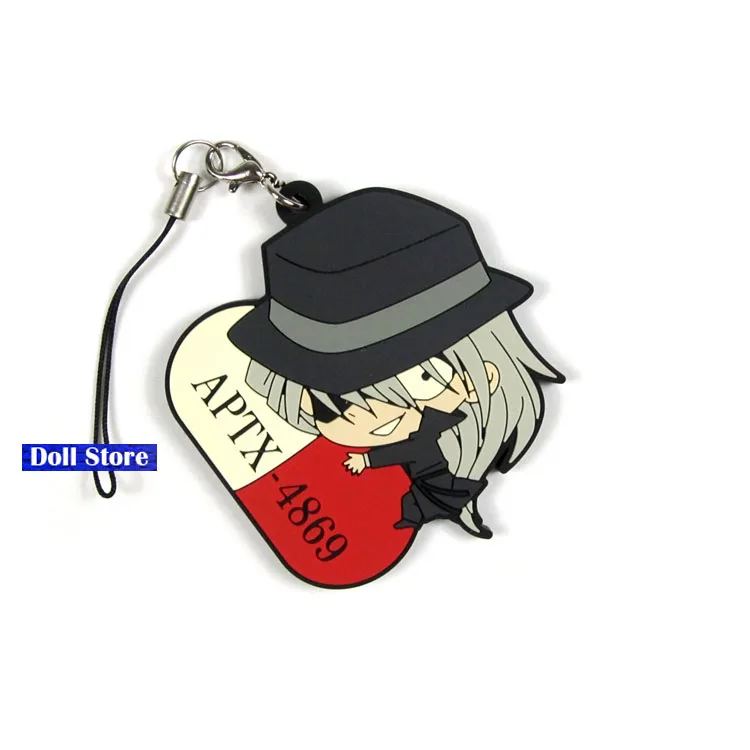Детектив Конан аниме брелок Джимми Кудо Kaltou малыш Хаттори Sword Ran мури каучуковый