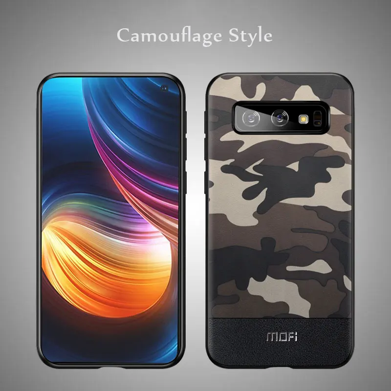 Чехол для Samsung S10 Plus чехол MOFI Galaxy камуфляжный кожаный S10E полное покрытие +
