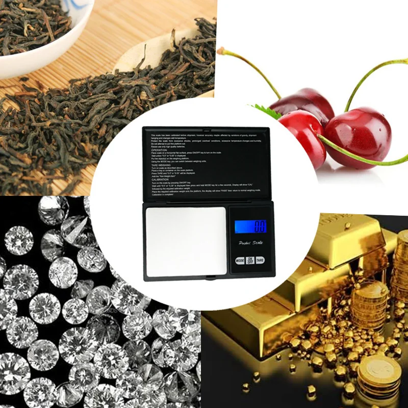 Digital 1000g 0.1g Electronic Scale Jewelry Gold Balance Weight Gram LCD display Mini Pocket 1kg 30%off | Инструменты