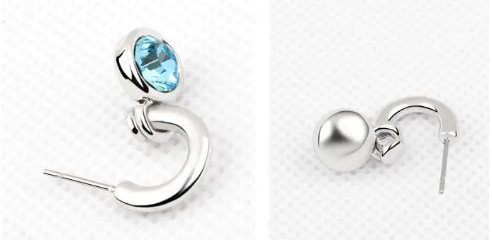 Круглые серьги для женщин Bijoux (украшения своими руками) кристаллами от сваровски