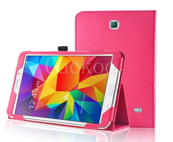 CucKooDo для Samsung Galaxy Tab 4 8. 0 '', тонкий флип-Стенд кожаный чехол для Samsung Galaxy Tab 4 8 дюймов T330/T335 со сном/пробуждением - Цвет: RoseRed