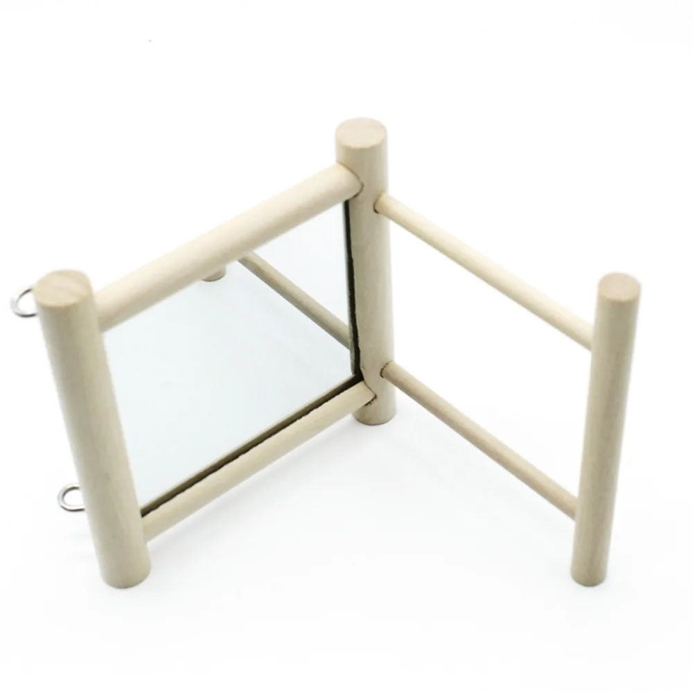 Забавные деревянные игрушки для птиц зеркальные забавные попугаев Cockatiel Vogel Speelgoed