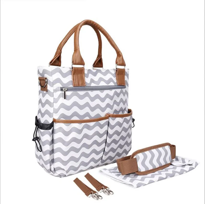 4 шт./компл. сумка для детских подгузников в полоску Большая вместительная