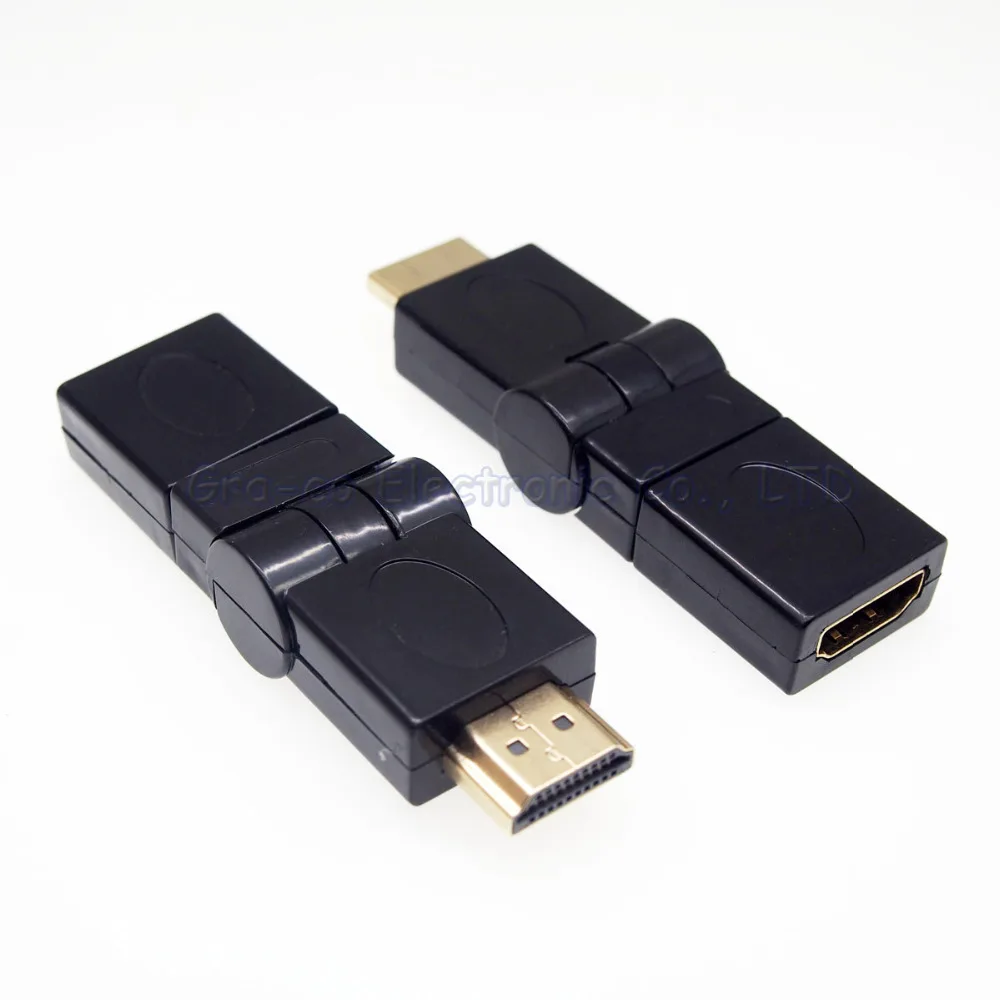 Позолоченный адаптер HDMI A папа мама HD с поворотом на 360 градусов 2 шт./лот|hdmi adapter|hdmi